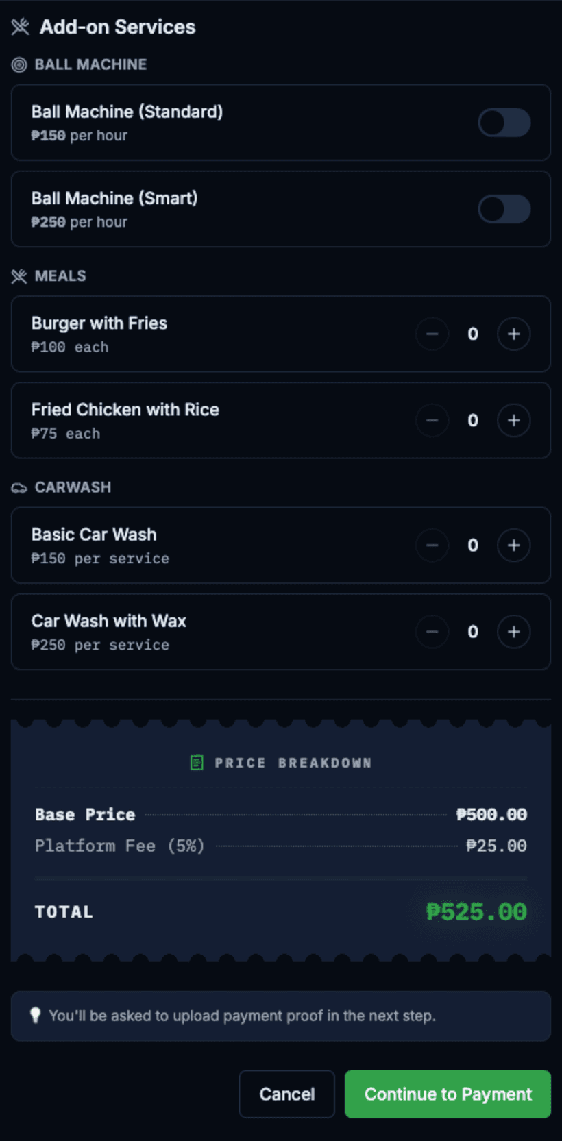 Add-on services