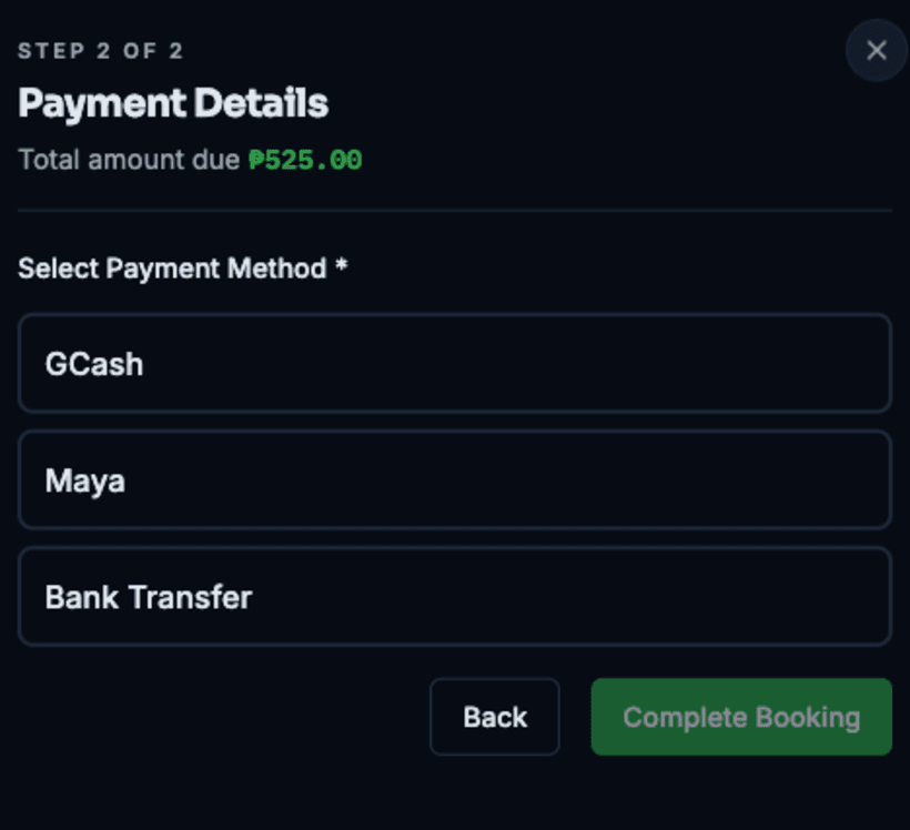 Choose payment method