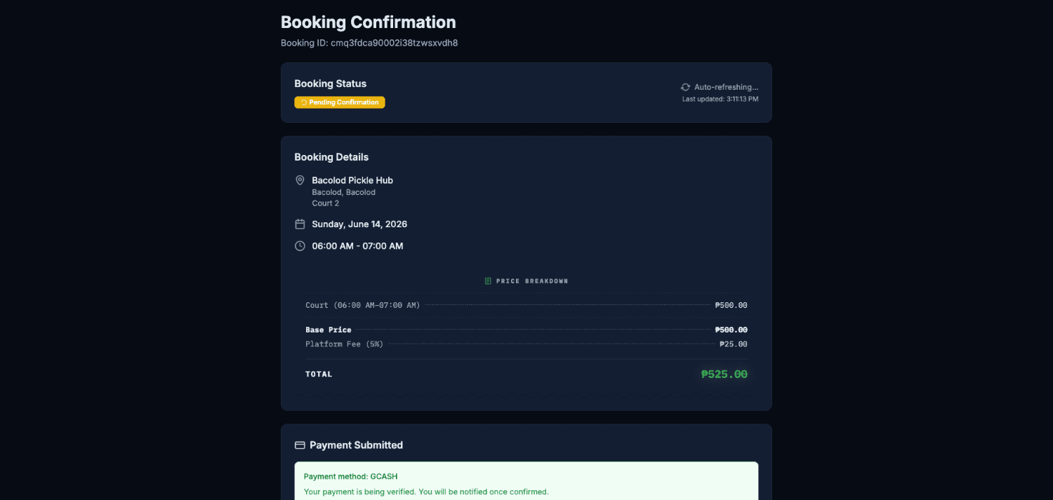Pending confirmation